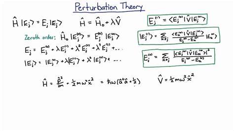 perturbation theory quantum mechanics